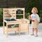 Wooden Toy Kitchen Playset with Faucet and Cooking Accessories